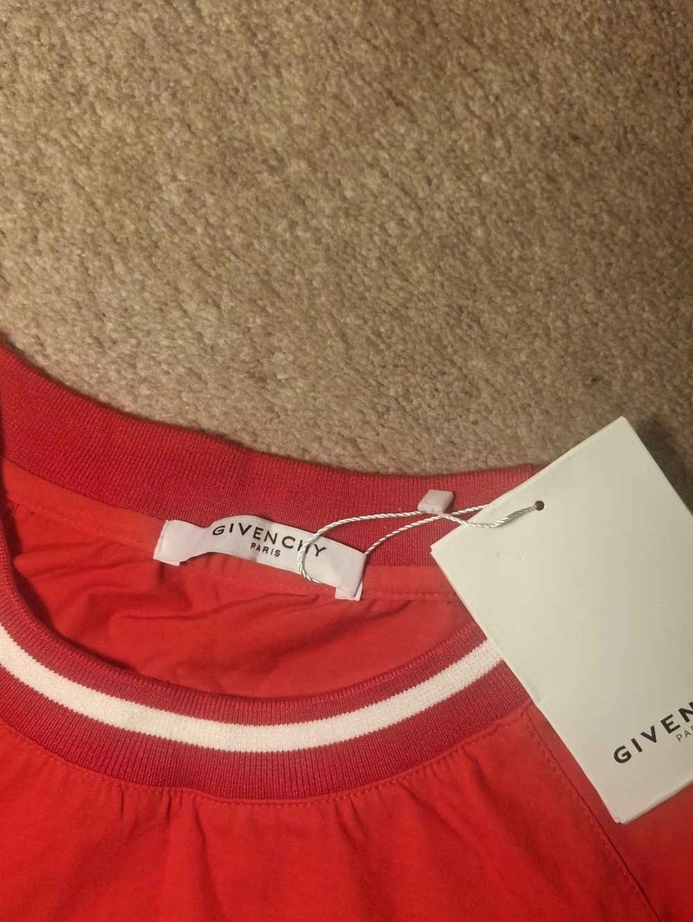 Givenchy Red Logo Band Tee - Picture 2 of 7